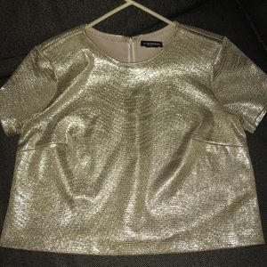 Club Monaco Gold Crop top